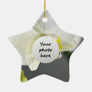 White Orchid Flower Ceramic Tree Decoration