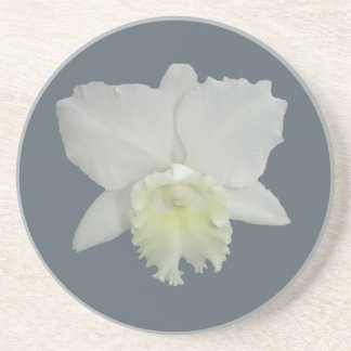White Orchid Flower Coaster