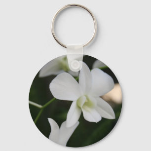White Orchid Keychain