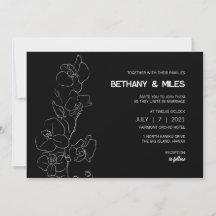 White Orchid • Modern Tropical Invitation