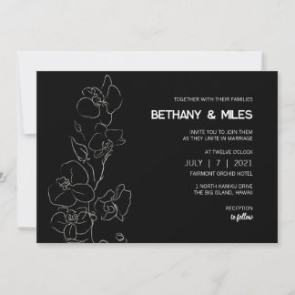 White Orchid • Modern Tropical Invitation