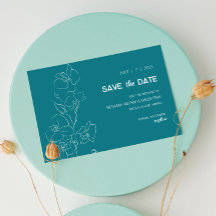 White Orchid • Modern Tropical Save the Date