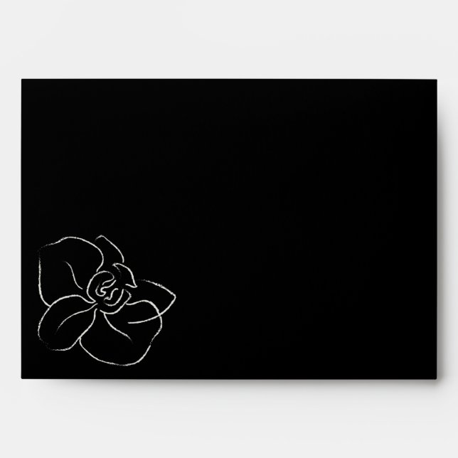 White Orchid • Modern Tropical Wedding Envelope (Front)