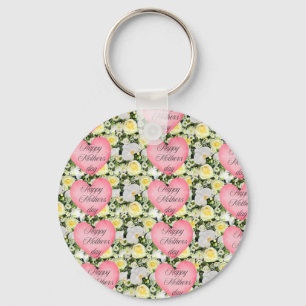 White Orchid Mothers day Key Ring