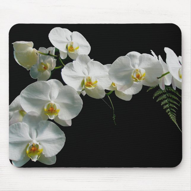 White Orchid Mousepad (Front)
