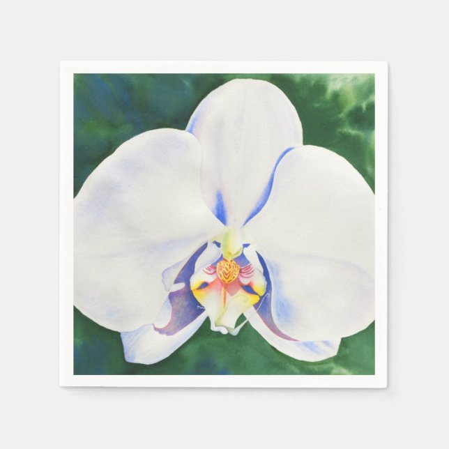 White Orchid Napkin (Front)