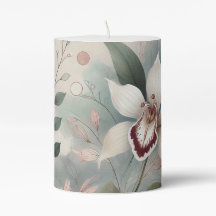 "WHITE ORCHID" - PILLAR CANDLE