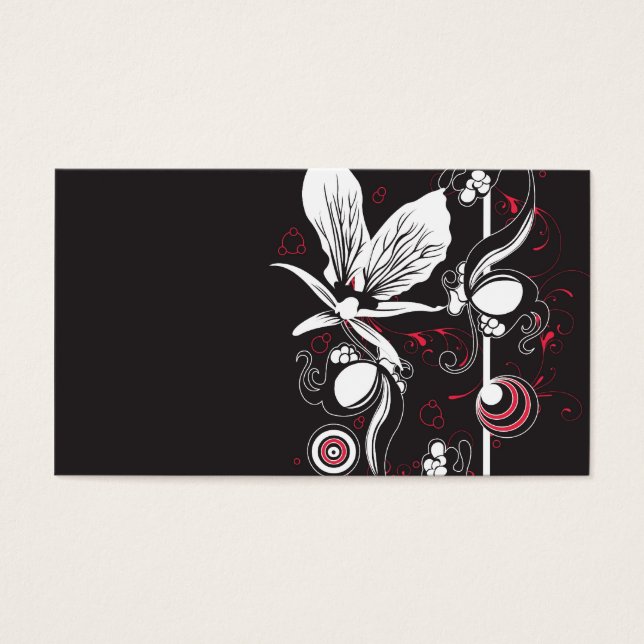 White orchid Profile Card (Front)