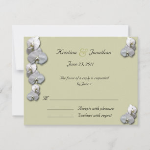 White Orchid RSVP 5.5x4.25 Invitation