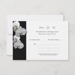 White Orchid RSVP Invitation