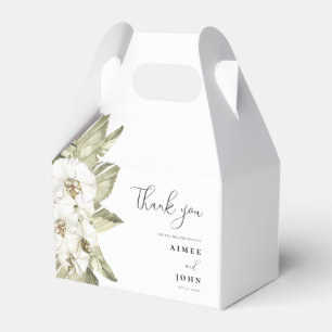 White Orchid Wedding Favour Box
