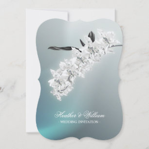 White Orchid - wedding invitation