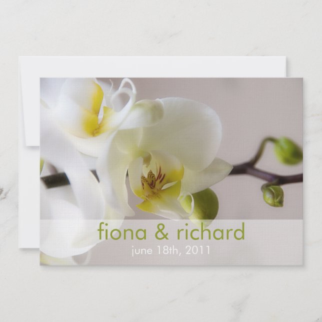 White Orchid • Wedding Invitation (Front)