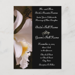 White Orchid Wedding Invitations and Favours