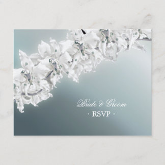 White Orchid - Wedding RSVP card