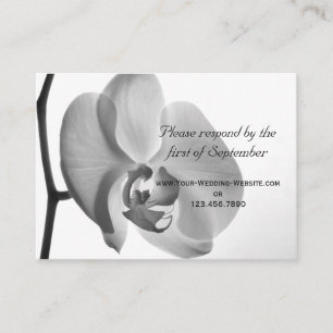White Orchid Wedding RSVP Response Card