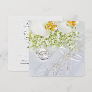 White Orchid Wedding Vow Renewal Invitation