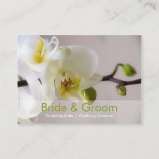 White Orchid • Wedding Website Business Card