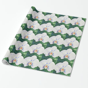 White Orchid Wrapping Paper