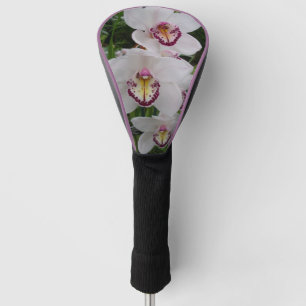 White Orchids Beautiful Tropical Flowers Golf Head Cover