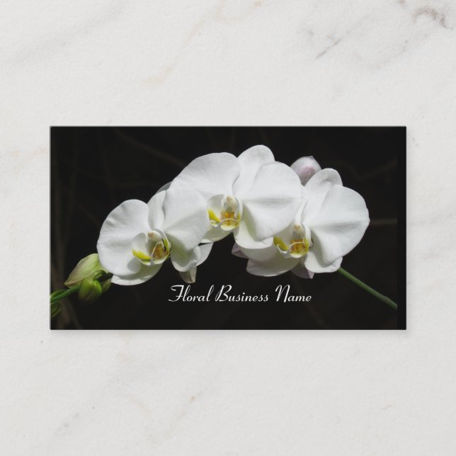 White Orchids Business Card (Front)