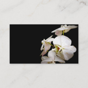 white orchids business card custom double sided
