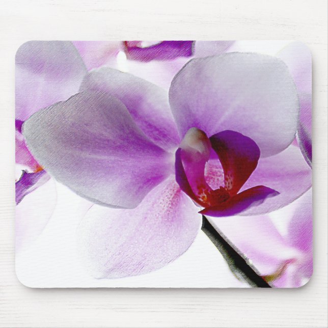 White Orchids Mouse Mat (Front)
