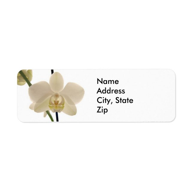 white orchids return address label (Front)