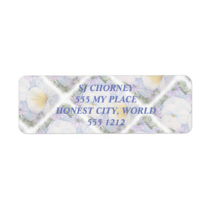 WHITE ORCHIDS RETURN ADDRESS LABELS