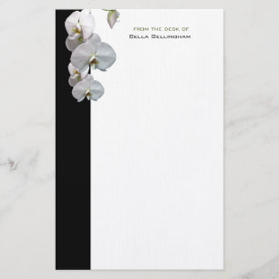 White Orchids Stationery