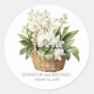 White Orchids Sticker