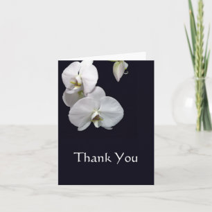 White Orchids Thank You Note
