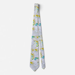 White Orchids Tie