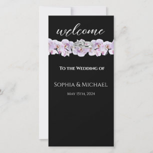 White Orchids-Wedding Rings-Wedding Program-