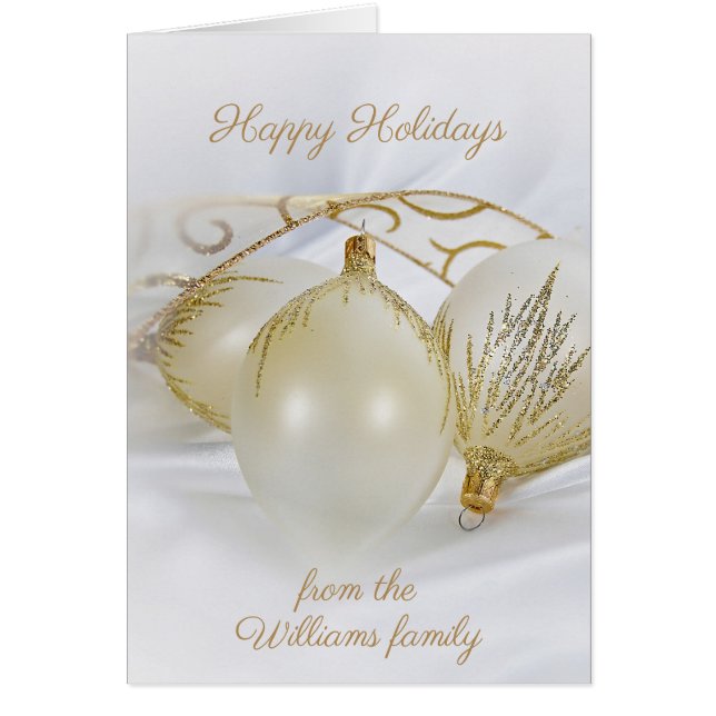 white ornaments with gold glitter (Front)