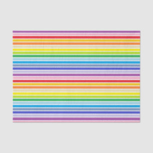 White Outlined Broader Spectrum Rainbow Stripes Tissue Paper