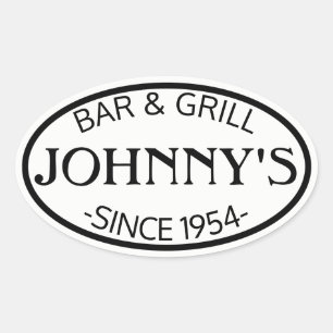White Oval Promo Sticker