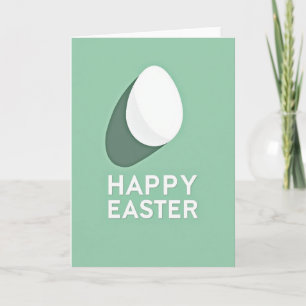 White Oval Spring Season Card