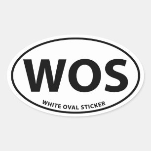 White Oval Sticker