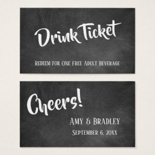 White Over Chalkboard, Casual Drink Tickets