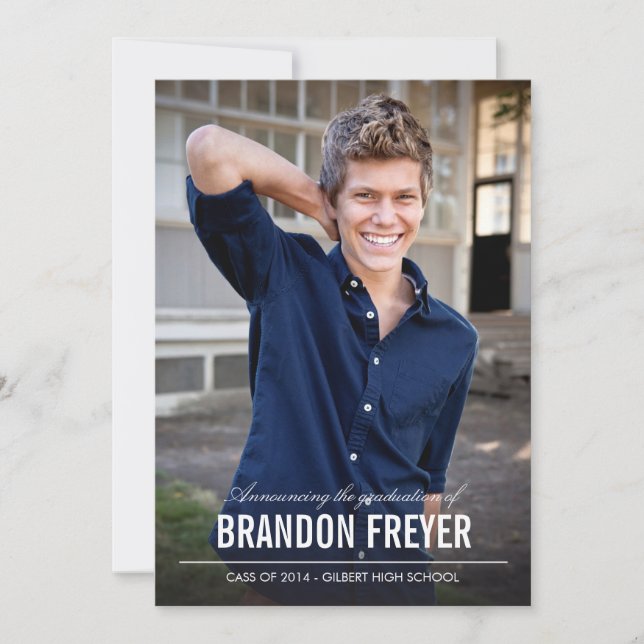 White Overlay Grad Announcements (Front)