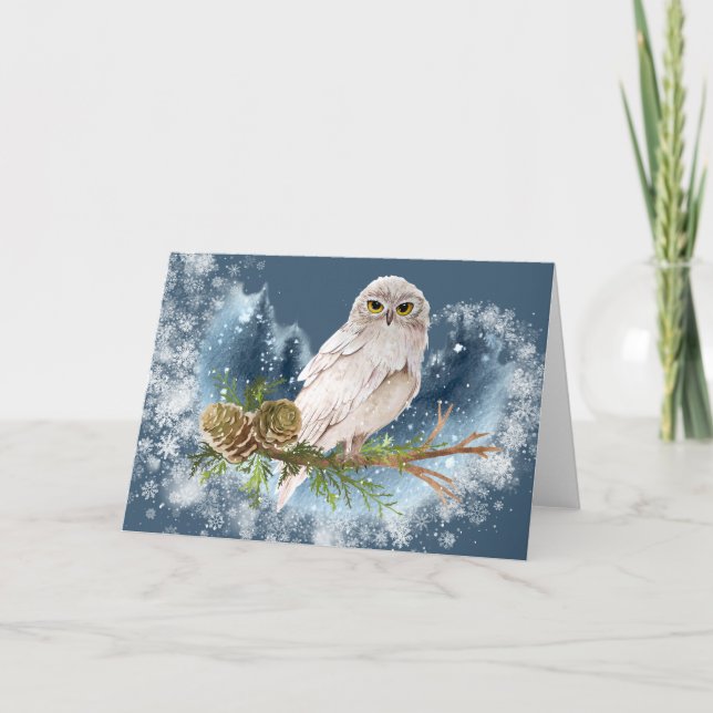 White Owl Note Card (Front)