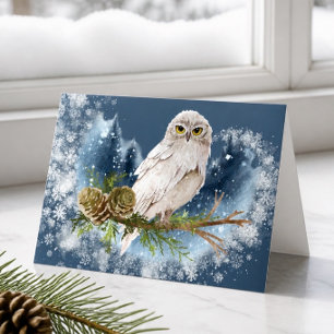 White Owl Note Card