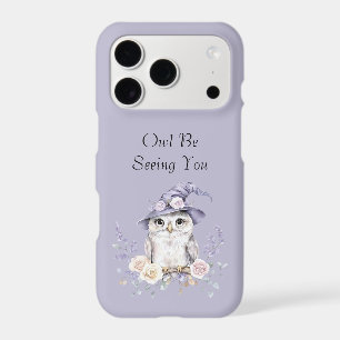 White Owl Purple Hat Pretty Flowers