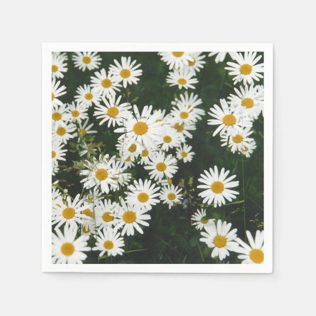 White Oxeye Daisy Meadow Napkin (Front)