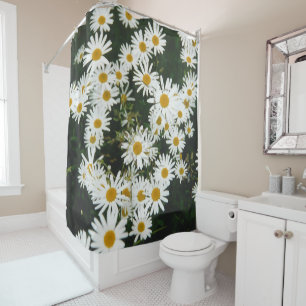 White Oxeye Daisy, Moon Daisy Meadow Shower Curtain