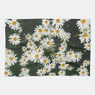 White Oxeye Daisy, Moon Daisy Meadow Tea Towel