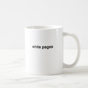 white pages coffee mug
