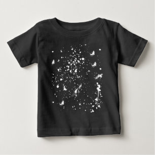 White Paint Splatter Graphic Stain White Ink Stain Baby T-Shirt