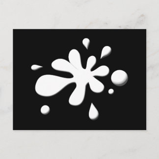 White Paint Splodge Postcard